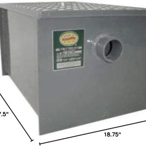 KPS Commercial Grease Trap Carbon Steel 50lb Capacity-0