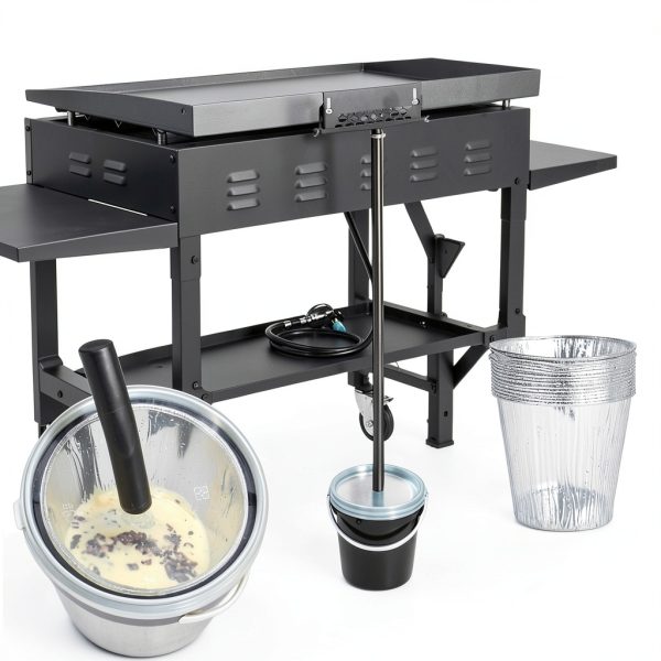 VSVI Grease Catcher Adjustable Funnel Commercial Griddles-1