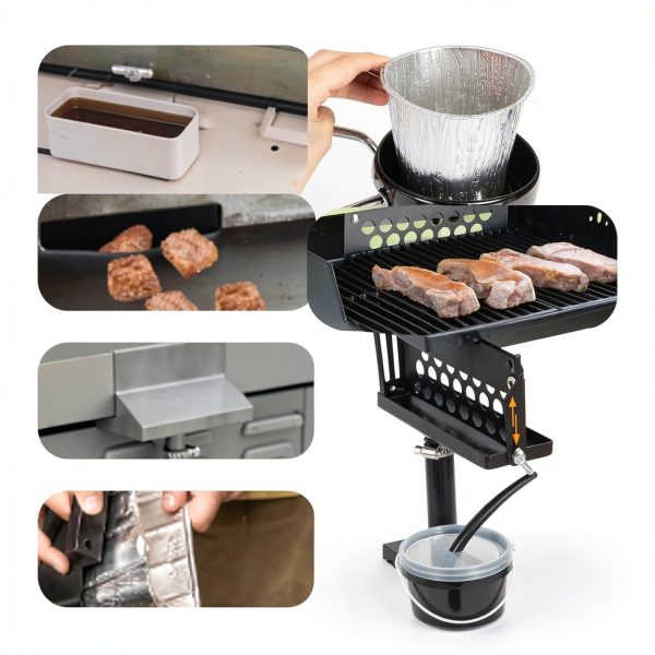 VSVI Grease Catcher Adjustable Funnel Commercial Griddles-4