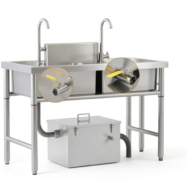 BEAMNOVA Commercial Grease Traps 201 Stainless Steel-2