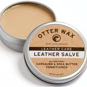 Otter Wax Leather Salve 0005 2oz Natural Non‑Toxic Conditioner-0