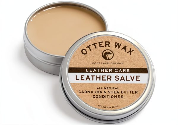 Otter Wax Leather Salve 0005 2oz Natural Non‑Toxic Conditioner-0