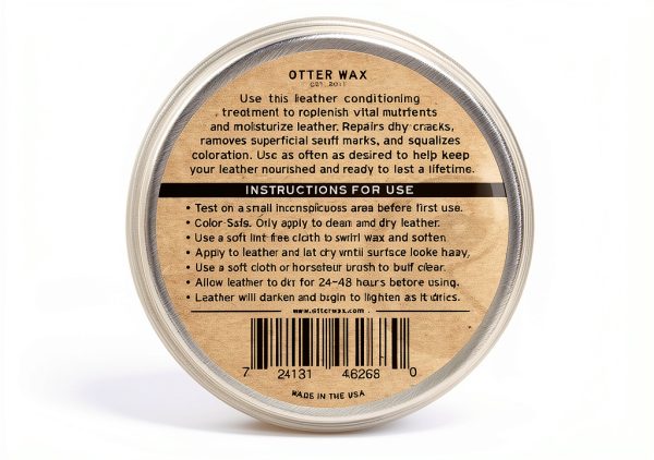 Otter Wax Leather Salve 0005 2oz Natural Non‑Toxic Conditioner-1