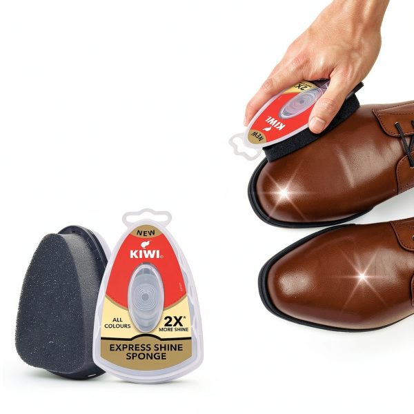 Kiwi Express Shine Instant Sponge Shoe Polish 5ml Wax Leather Polish-2
