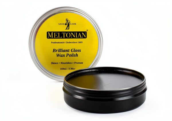 Meltonian Brilliant Gloss Wax Polish 100ml Black Shoe Shine Wax-0