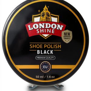 London Shine Black Wax Shoe Polish 48ml Classic Leather Care-0