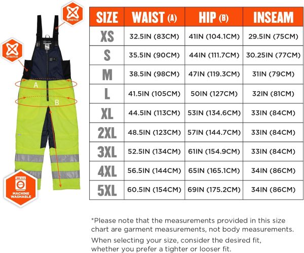 Ergodyne N-ferno 6479 Hi-vis Freezer Bib Overalls Lime 5X-Large-7