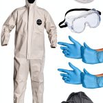 ProShield PPE Kit - ProShield 50 Coverall, 3M N95 Mask, Protective Goggles, 2 Pair Nitrile Gloves, Non-slip Shoe Covers (Medium)-0