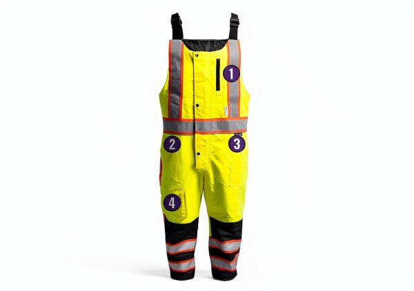 Global Glove High Visibility Winter Bibs Yellow/Green 2XL/3XL-5