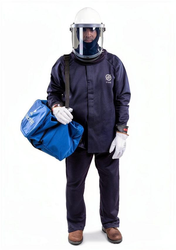 Enespro ArcGuard CAT 2 12 Calorie Ultrasoft Arc Flash Suit Kit with-1