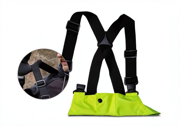Ergodyne GloWear 8918BK Rain Bibs, Black Bottom, High Visibility, Reflective, ANSI Compliant, Lime, Large US-4