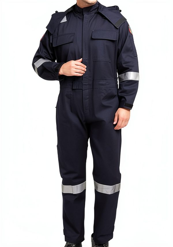 Thatrich Insulated Coveralls Hooded Hi Vis Unisex Work Overalls-2