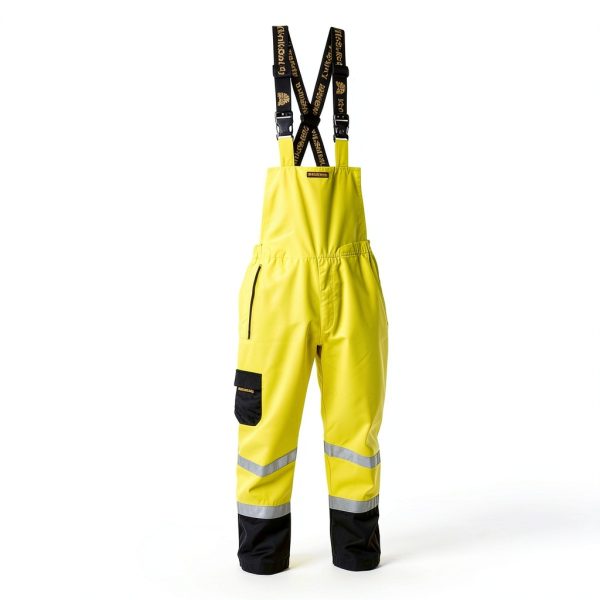 KwikSafety RIVER OTTER Hi Vis Rain Bibs for Men Waterproof ANSI OSHA-2