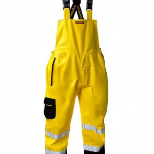 KwikSafety RIVER OTTER Hi Vis Rain Bibs for Men Waterproof ANSI OSHA-0
