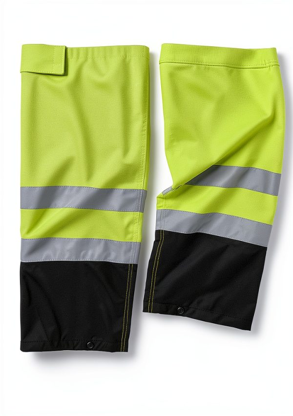 Ergodyne GloWear 8918BK Rain Bibs, Black Bottom, High Visibility, Reflective, ANSI Compliant, Lime, Large US-3