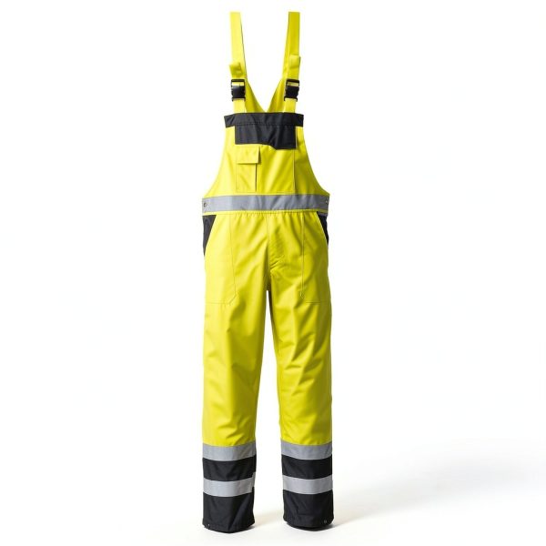 Portwest S488 Waterproof Hi Vis Safety Overalls, Contrast Bib and Brace Breathable Workwear Yellow/Black, 4X-Large-2