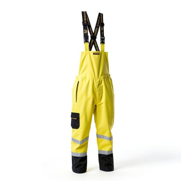 KwikSafety RIVER OTTER Hi Vis Rain Bibs for Men Waterproof ANSI OSHA-4