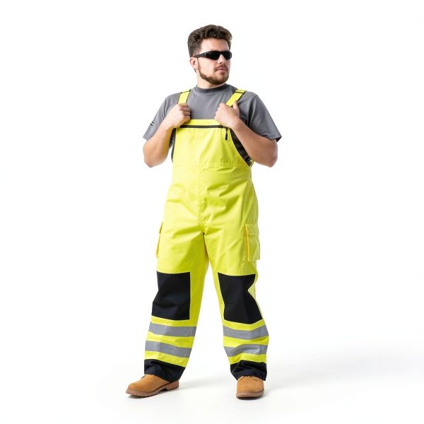 DOME75 Dynamic Series DRB3452 Class E Rain Bib with Reflective Tape-2