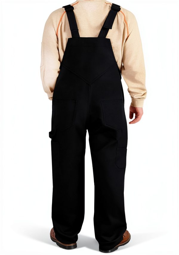BOCOMAL Men's FR Bib Overall Duck Canvas Fire Resistant/Flame Resistant Workwear Relaxed Fit Unlined-1
