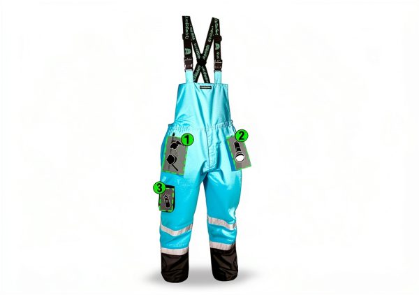 KwikSafety RIVER OTTER Hi Vis Rain Bibs for Men Waterproof ANSI OSHA-5