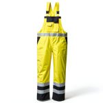 Portwest S488 Waterproof Hi Vis Safety Overalls, Contrast Bib and Brace Breathable Workwear Yellow/Black, 4X-Large-0