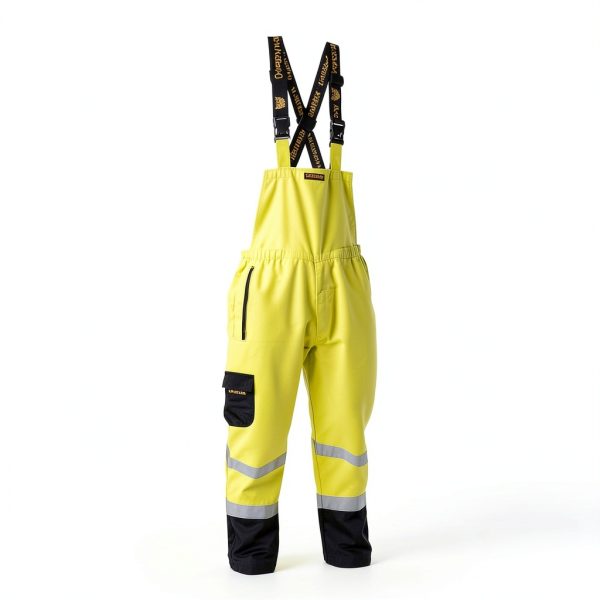KwikSafety RIVER OTTER Hi Vis Rain Bibs for Men Waterproof ANSI OSHA-3