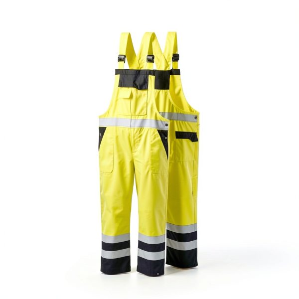 Portwest S488 Waterproof Hi Vis Safety Overalls, Contrast Bib and Brace Breathable Workwear Yellow/Black, 4X-Large-3