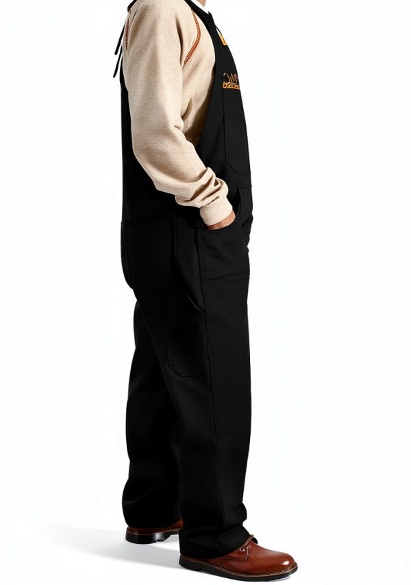 BOCOMAL Men's FR Bib Overall Duck Canvas Fire Resistant/Flame Resistant Workwear Relaxed Fit Unlined-3