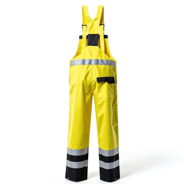 Portwest S488 Waterproof Hi Vis Safety Overalls, Contrast Bib and Brace Breathable Workwear Yellow/Black, 4X-Large-1