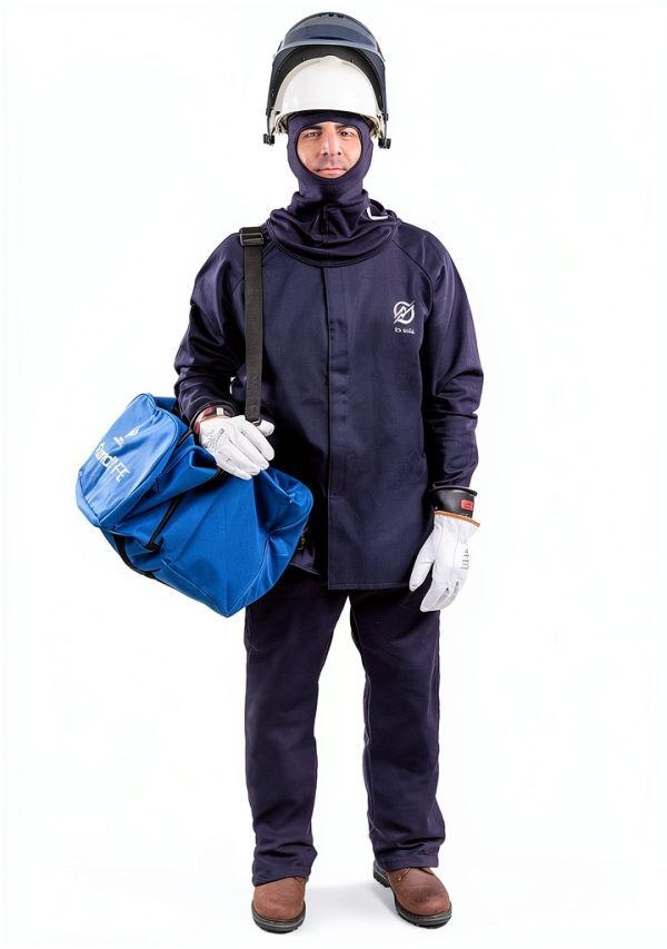 Enespro ArcGuard CAT 2 12 Calorie Ultrasoft Arc Flash Suit Kit with-3