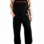 BOCOMAL Men's FR Bib Overall Duck Canvas Fire Resistant/Flame Resistant Workwear Relaxed Fit Unlined-0