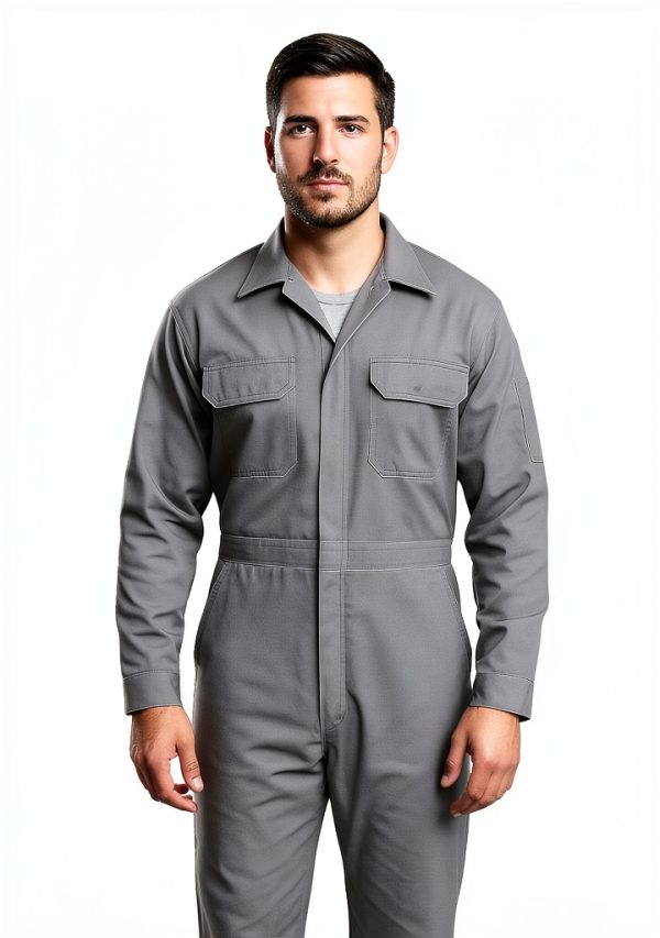 Just In Trend Classic Safety Work Coverall - Long Sleeve - 100% Cotton - 7 oz-3