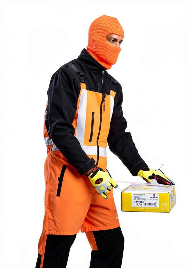 RefrigiWear Men’s HiVis Insulated Softshell High-Bib Overalls, -20°F (-29°C)-1
