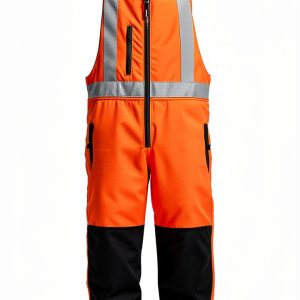 RefrigiWear Men’s HiVis Insulated Softshell High-Bib Overalls, -20°F (-29°C)-0